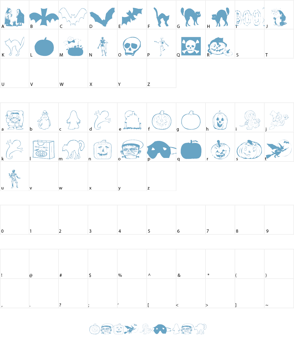 AEZ halloween dingbats Font Character